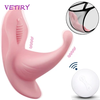 VETIRY Portabil Vibrator Vibrator pe Chilot 7 Viteza Clitoris Vagin Stimulator Jucarii Sexuale pentru Femei G-spot Masaj Masturbari sex Feminin