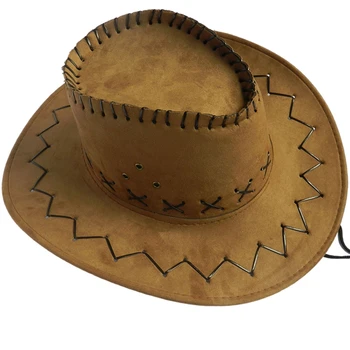 În aer liber, Palarie de Cowboy, cu Vânt Coarda Margine Largă Fermier Hat pentru Barbati Femei